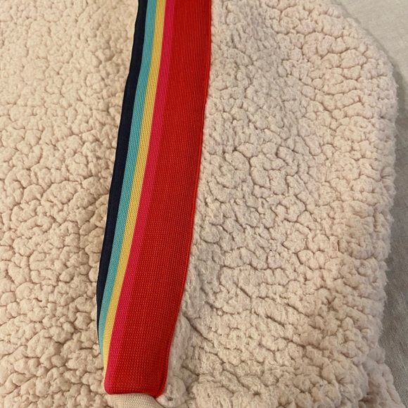 Tucker + Tate cozy fleece jacket with rainbow trim down arms. Kids sz 14/16 - Picture 7 of 7